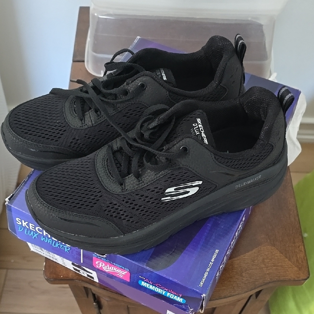 Skechers Black Athletic Shoes